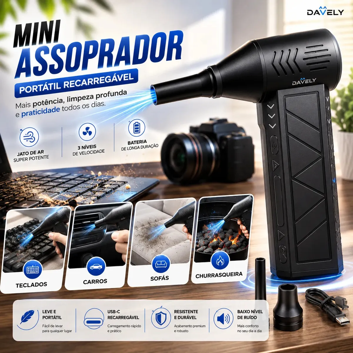 Soprador a bateria sem fio DAVELY