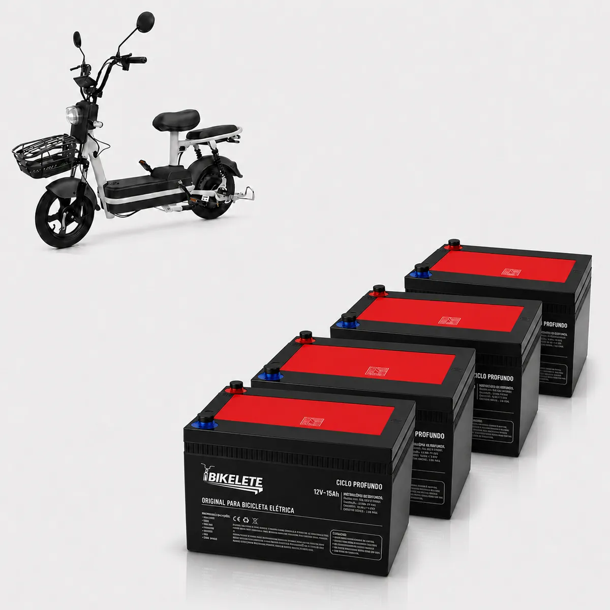 Bateria bicicleta elétrica 12v 15ah