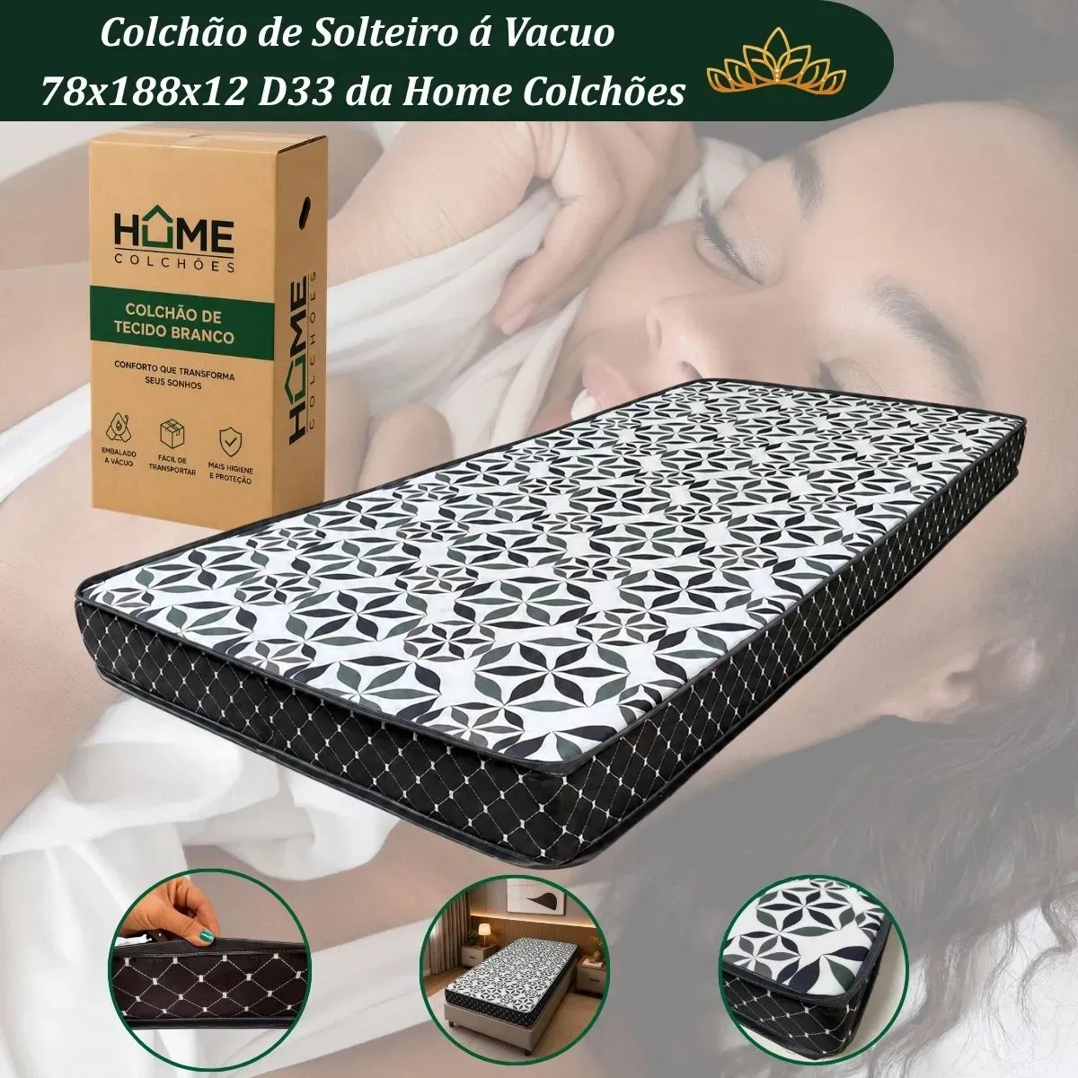 Colchão solteiro home colchoes