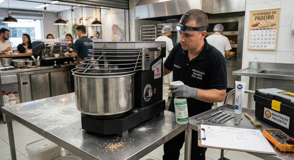 Amassadeira industrial limpeza e manutenção