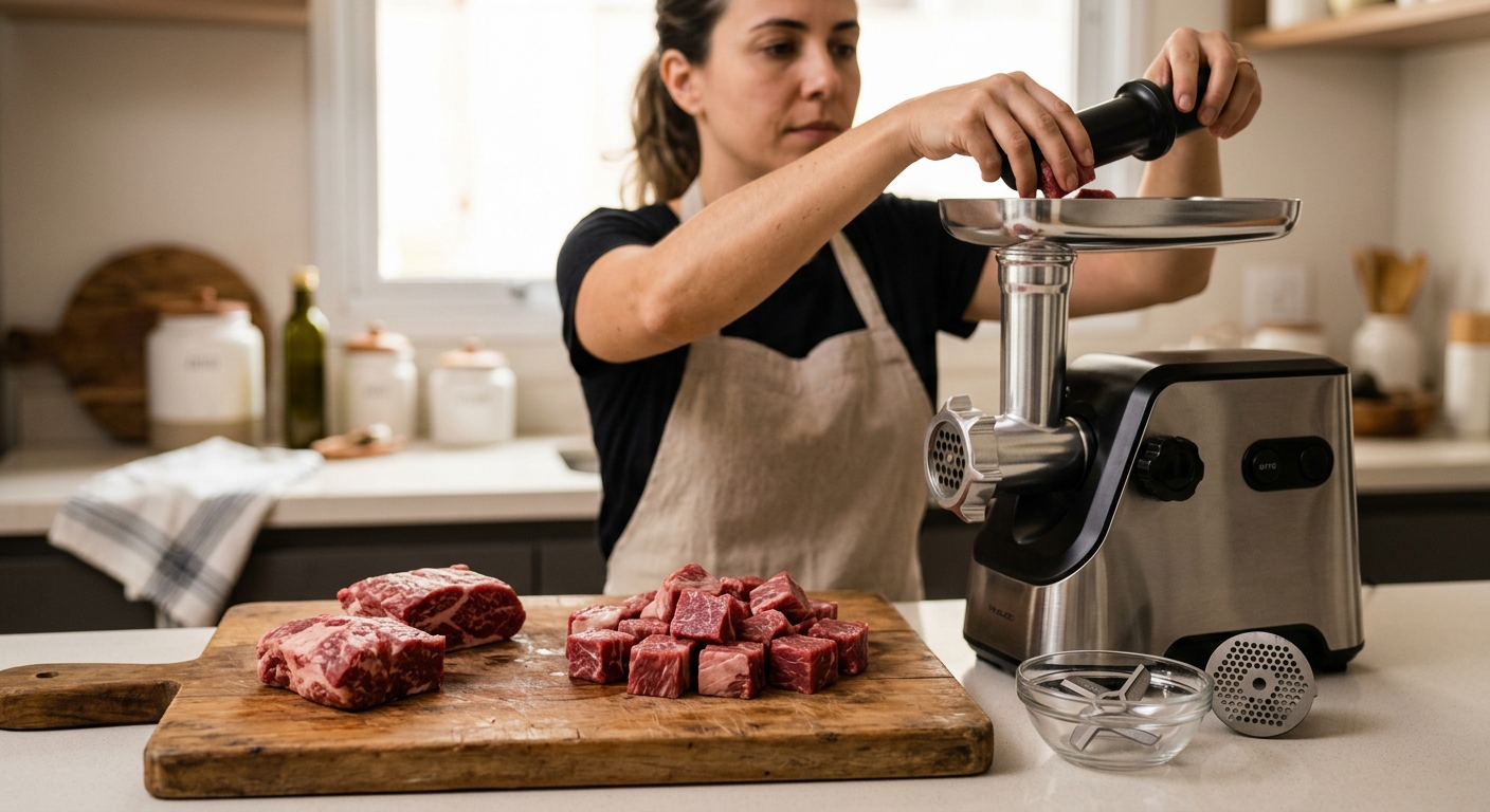 Melhores Cortes e Dicas de Preparo para Moer Carne em Casa Sem Travar o Aparelho